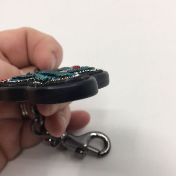 Coach Limited Edition Embroidered Cactus Leather Bag Charm w/ Gunmetal Hardware - Picture 11 of 16